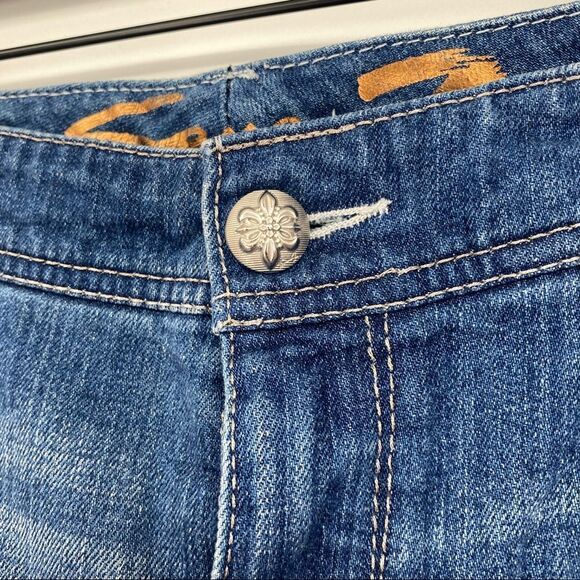 Seven7 Jeans Trendy Plus Size Sequin-Patch Bootcut Distressed Denim Jeans - Picture 4 of 12